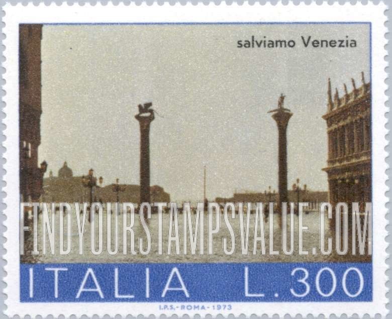 FindYourStampsValue: St. Mark’s Square covered by flood