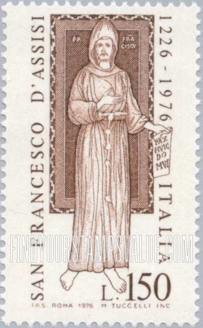 FindYourStampsValue: St. Francis, 13th Century Fresco