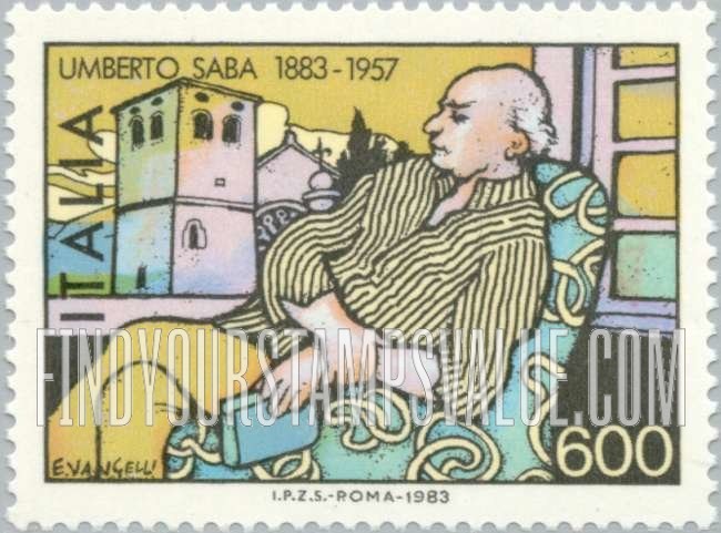 FindYourStampsValue: Umberto Saba (1883-1957), Poet