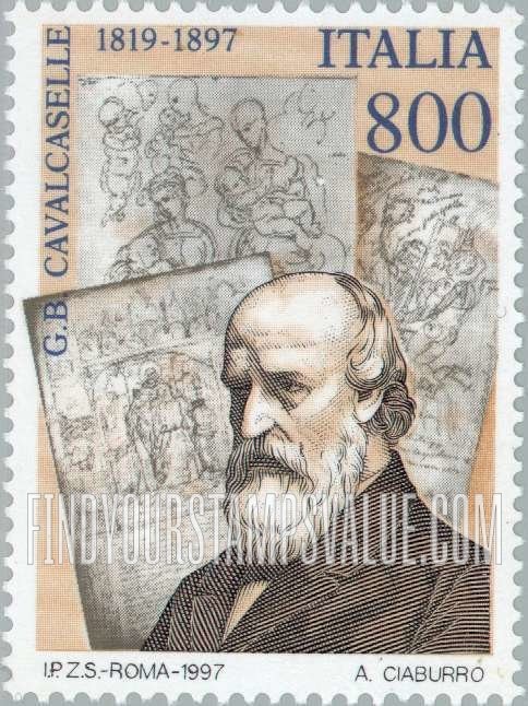FindYourStampsValue: Giovanni Battista Cavalcaselle (1819-97), Art Historian