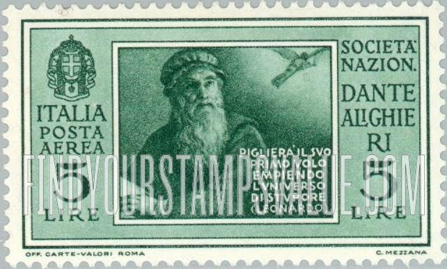 FindYourStampsValue: AIR POST - Leonardo da Vinci