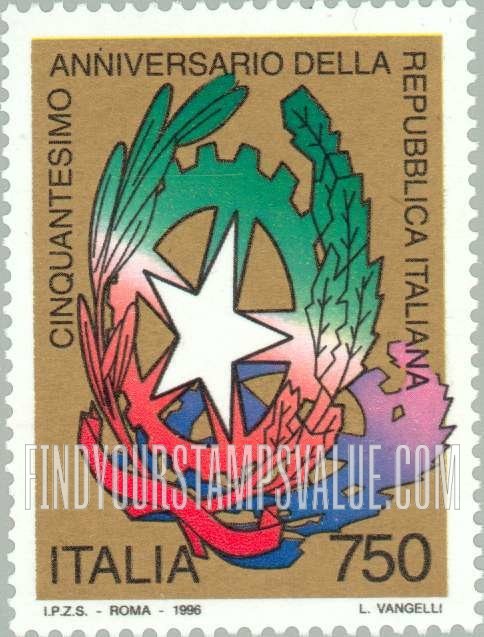 FindYourStampsValue: Italian Republic, 50th Anniversary