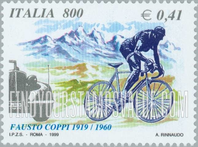 FindYourStampsValue: Fausto Coppi (1919-60), Cyclist