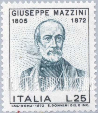 FindYourStampsValue: Giuseppe Mazzini (1805-1872), Patriot and Writer