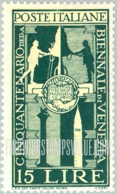 FindYourStampsValue: Standard of Doges of Venice: Buff Background