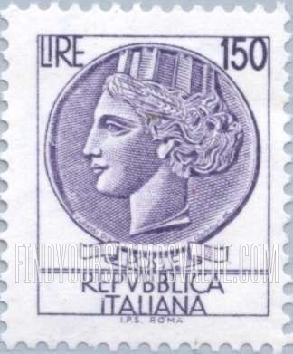 FindYourStampsValue: “Italia” after Syracusean Coin: Italia Type of 1953-54