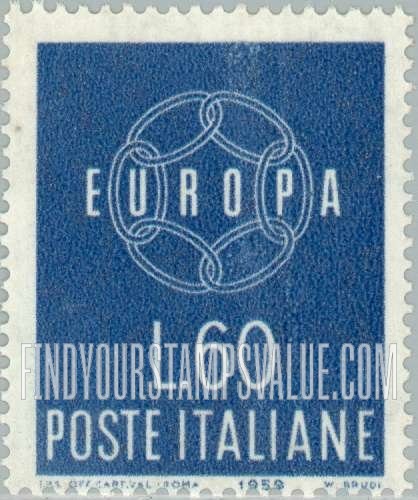 FindYourStampsValue: Europa Issue, 1959: Common Design Type