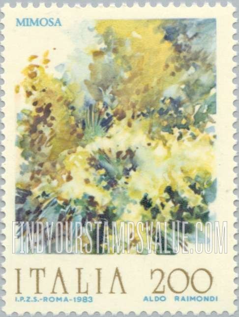 FindYourStampsValue: Flower Type of 1981: Mimosa