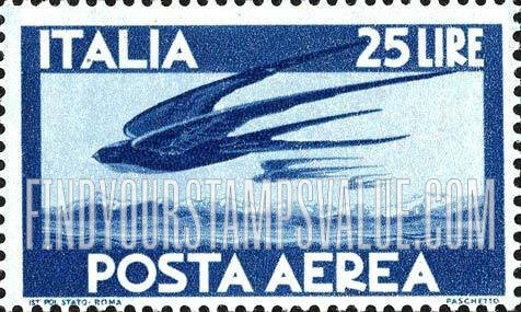 FindYourStampsValue: AIR POST - Swallows in Flight