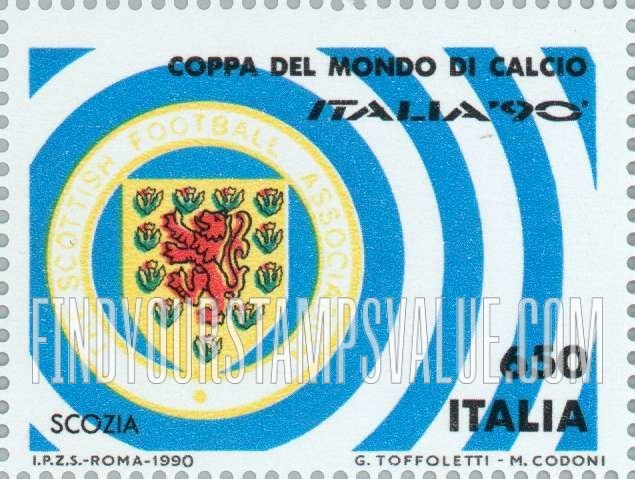 FindYourStampsValue: Soccer club emblems and stadiums in Italy: Scotland
