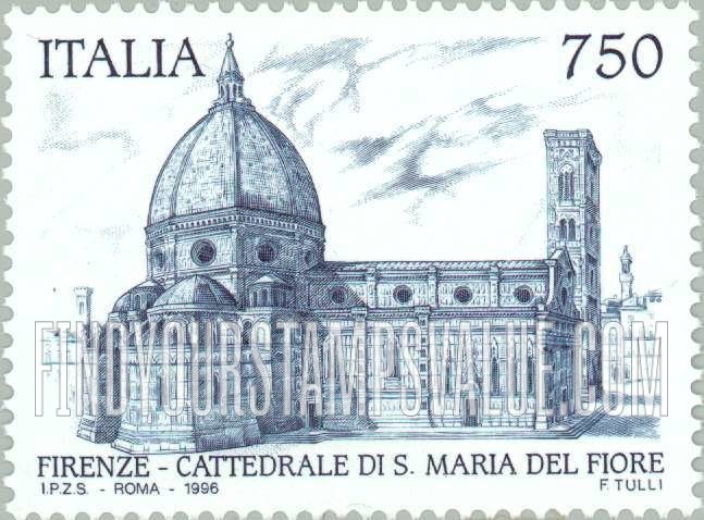 FindYourStampsValue: The Duomo, Cathedral of Santa Maria del Fiore, Florence, 700th Anniversary