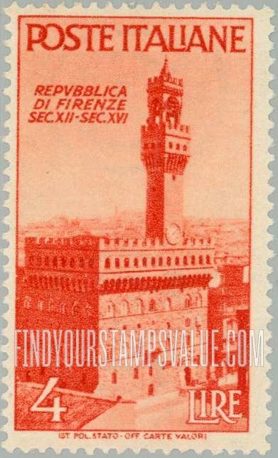 FindYourStampsValue: Signoria Palace, Florence