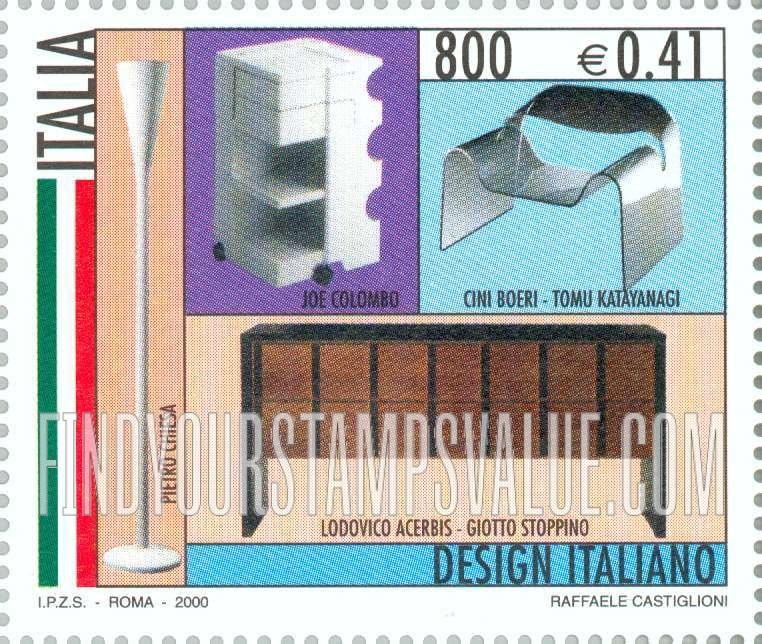 FindYourStampsValue: Italian Design: Pietro Chiesa, Joe Colombo, Cini Boeri & Tomu Katayanagi, Lodovico Acerbis & Giotto Stoppino