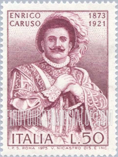 FindYourStampsValue: Enrico Caruso (1873-1921), Operatic Tenor: Caruso as Duke in Rigoletto