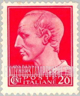 FindYourStampsValue: Julius Caesar: Types of 1929 Redrawn Fasces Removed