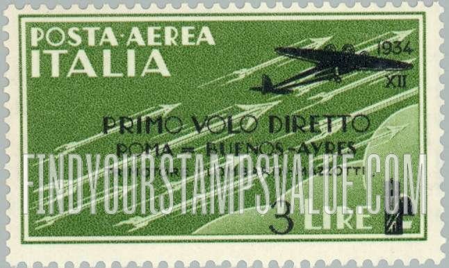 FindYourStampsValue: AIR POST - Arrows: Surcharged in Black