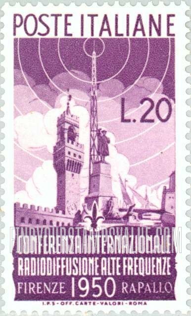 FindYourStampsValue: Radio Mast and Tower of Florence