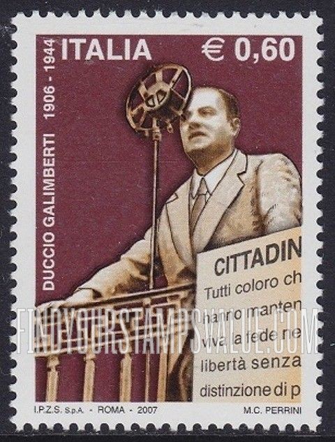 FindYourStampsValue: Duccio Galamberti (1906-44), World War II Resistance Leader