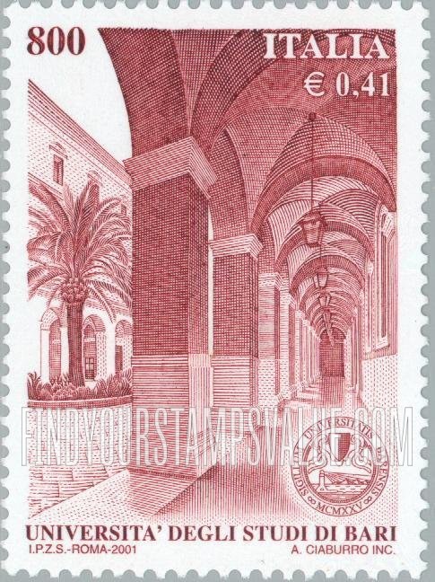 FindYourStampsValue: Schools: Bari University, vertical