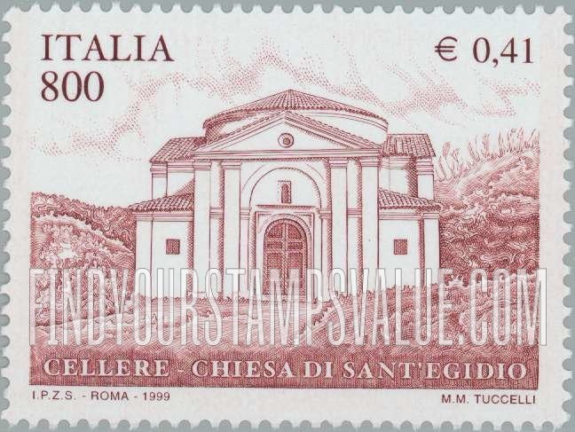 FindYourStampsValue: St. Egidio Church, Cellere