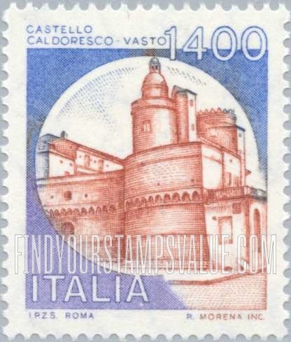 FindYourStampsValue: Castle Type of 1980: Caldoresco, Vasto