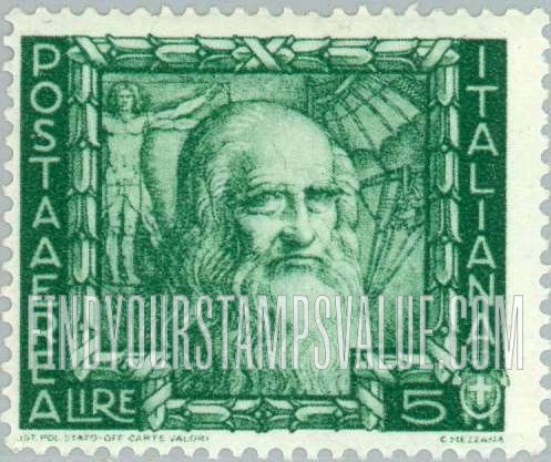 FindYourStampsValue: AIR POST - Leonardo da Vinci