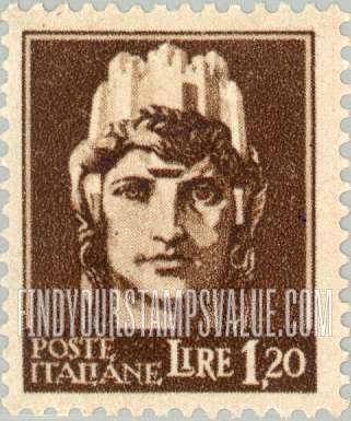 FindYourStampsValue: “Italia”: Types of 1929 Redrawn Fasces Removed