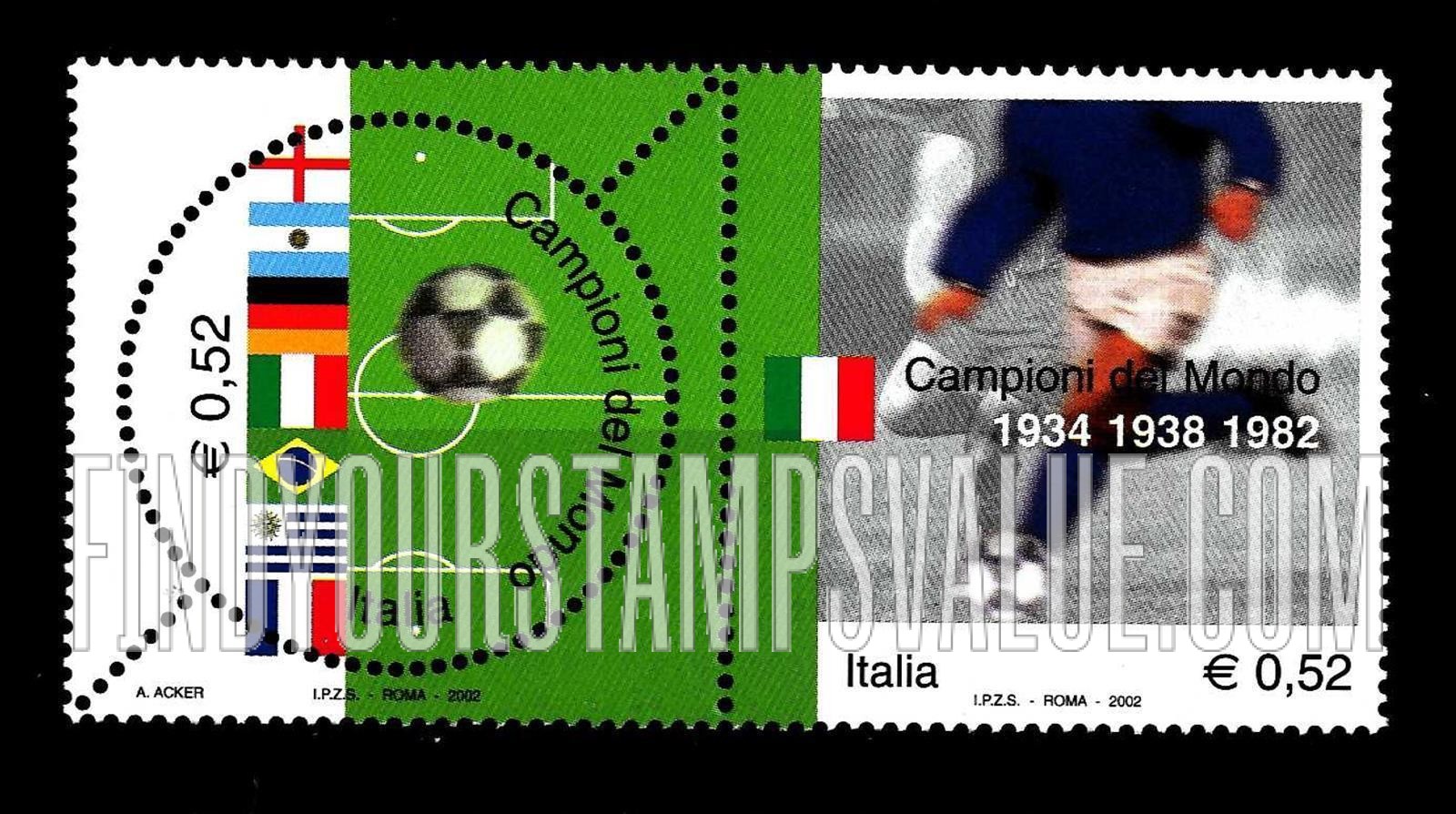 FindYourStampsValue: 2002 World Cup Soccer Championships, Japan and Korea