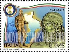 FindYourStampsValue: Italian Regions Type of 2004: Calabria