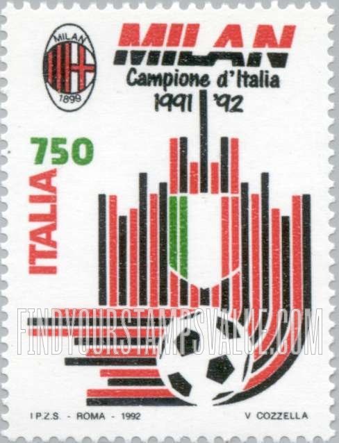 FindYourStampsValue: Milan, Italian Soccer Champions