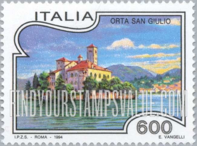 FindYourStampsValue: Tourism Type of 1993: Orta San Giulio