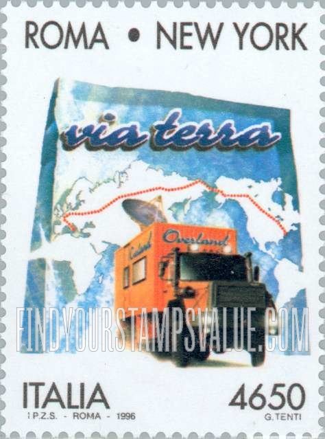 FindYourStampsValue: Rome-New York Trans-Continental Drive