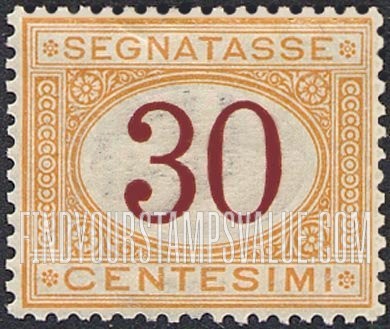 FindYourStampsValue: POSTAGE DUE - Numeral Value