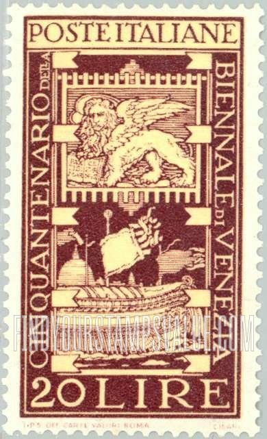 FindYourStampsValue: Standard of Doges of Venice: Buff Background