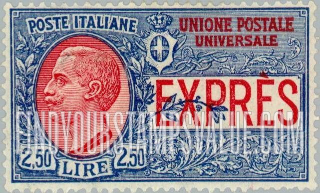 FindYourStampsValue: SPECIAL DELIVERY - King Victor Emmanuel III