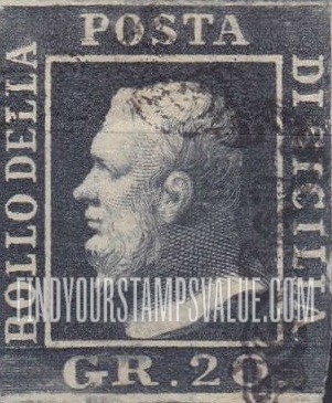 FindYourStampsValue: Sicily: Ferdinand II