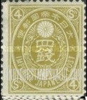 FindYourStampsValue: 4 sen olive bister - 旧小判4銭