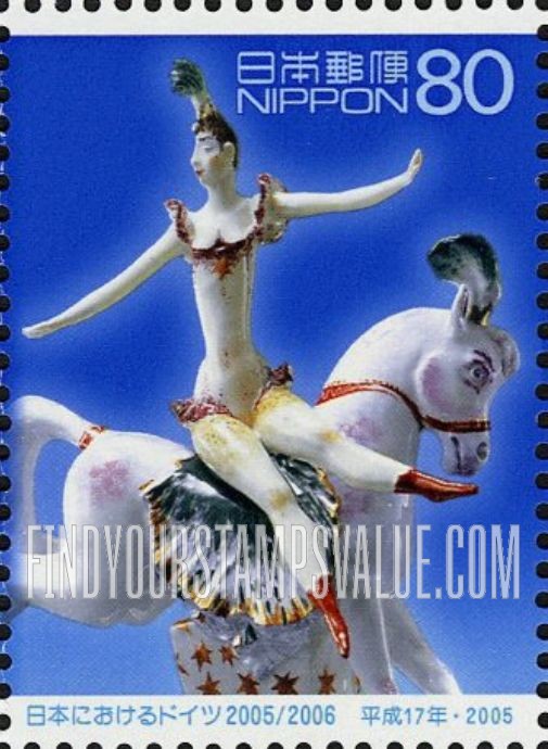 FindYourStampsValue: Meissen porcelain figurine of woman on circus horse - マイセン磁器 (サーカスの馬上の女性像)