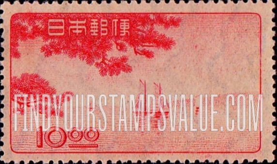 FindYourStampsValue: Sampans on Inland Sea - 内海のサンパン