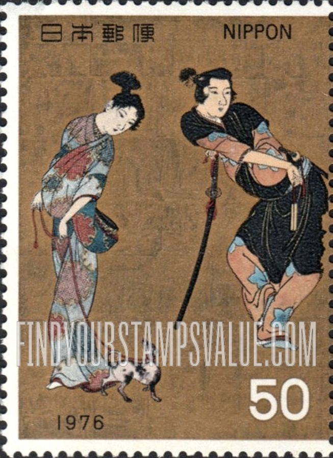 FindYourStampsValue: Hikone Folding Screen (detail), 17th Century - 彦根屏風、17世紀
