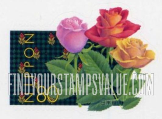 FindYourStampsValue: Greetings Stamps: Checks, flowers, roses - グリーティング:花、バラ