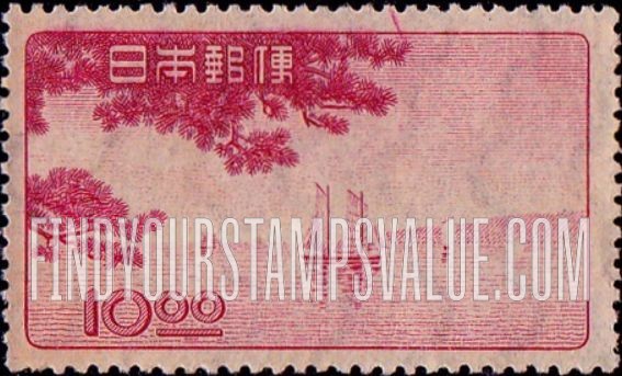 FindYourStampsValue: Sampans on Inland Sea - 内海のサンパン