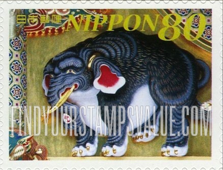 FindYourStampsValue: Elephant from Toshogu Shrine - 東照宮上神庫装飾「象」I