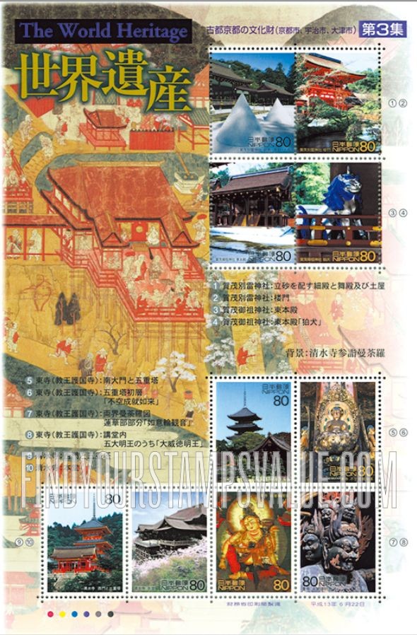 FindYourStampsValue: World Heritage Sites: Kyoto - 世界遺産、京都