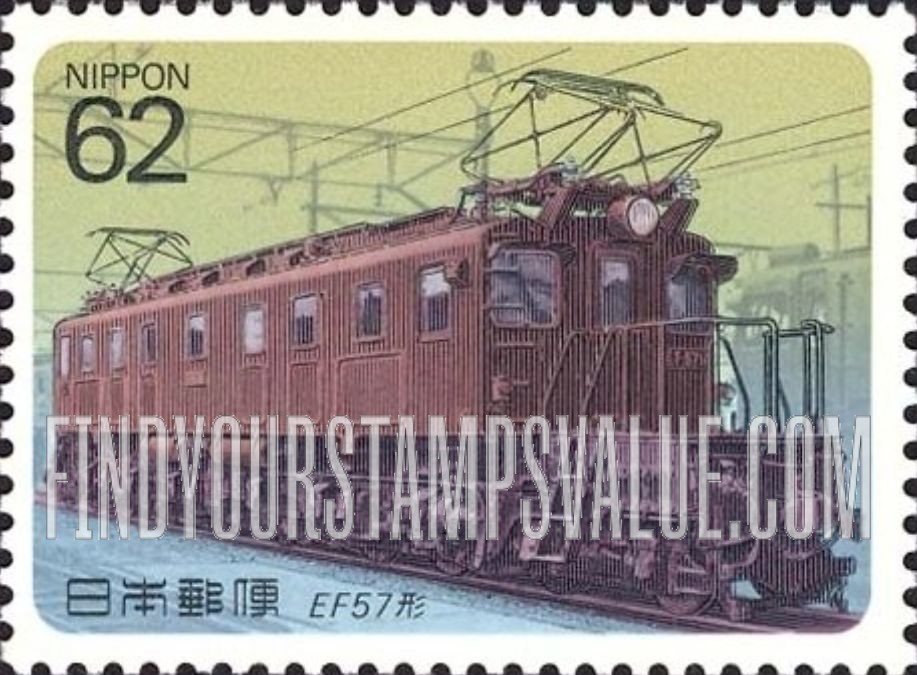FindYourStampsValue: Electric Locomotives: EF58 - 電気機関車、EF57形