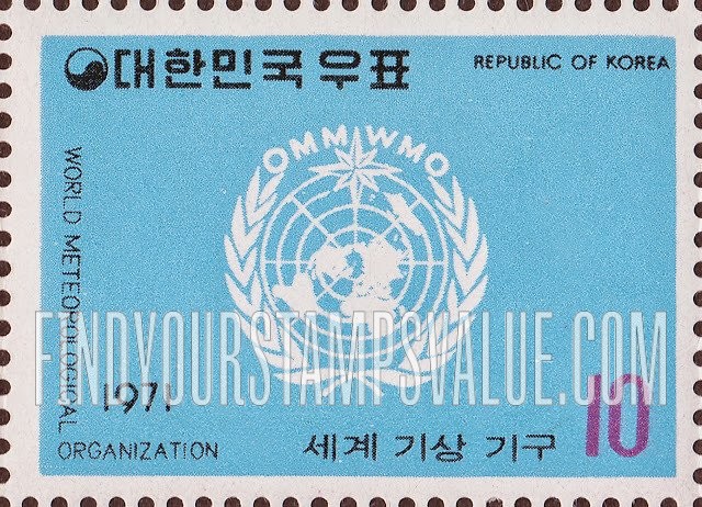 FindYourStampsValue: World Meteorological Organization (WMO) - 세계기상기구