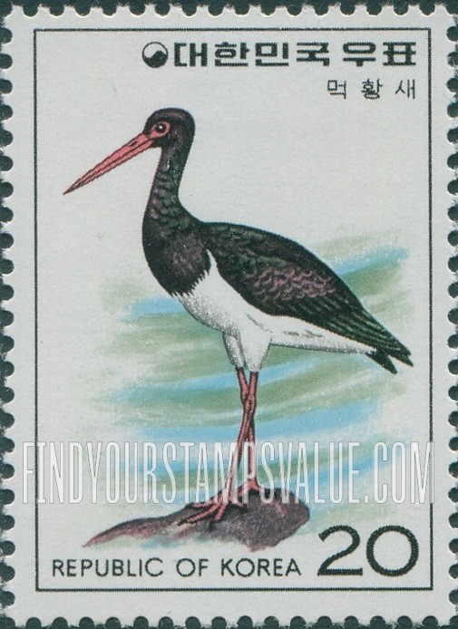 FindYourStampsValue: Black Stork - 먹황새