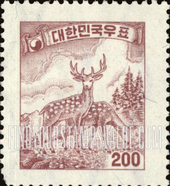FindYourStampsValue: Sika Deer - 꽃사슴