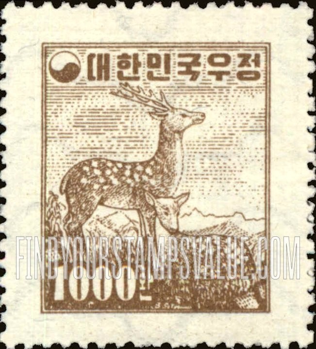 FindYourStampsValue: Sika Deer - 꽃사슴