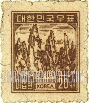 FindYourStampsValue: Diamond Mountains - 금강산